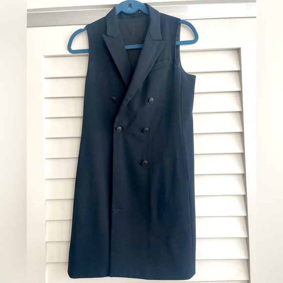 Theory Double-Breasted Blazer Dress in Black Size 4 [ON HOLD] - Picture 3 of 4